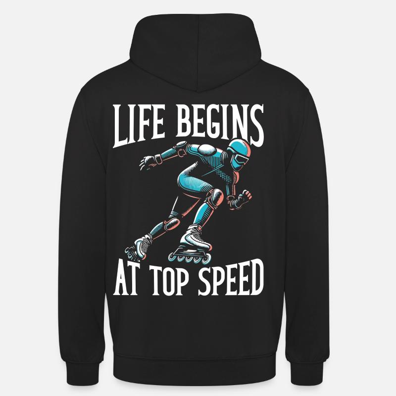 Inline Skating Rollerblading Inline Skates - Unisex Hoodie - Schwarz