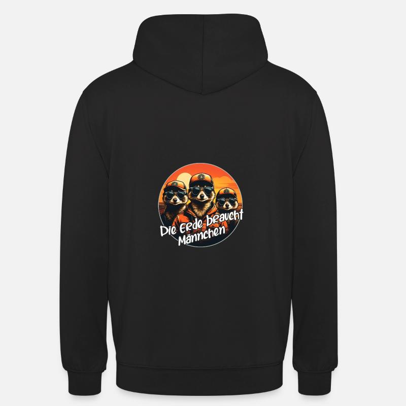 Coole Erdmännchen lustiger Erdmännchenspruch - Unisex Hoodie - Schwarz