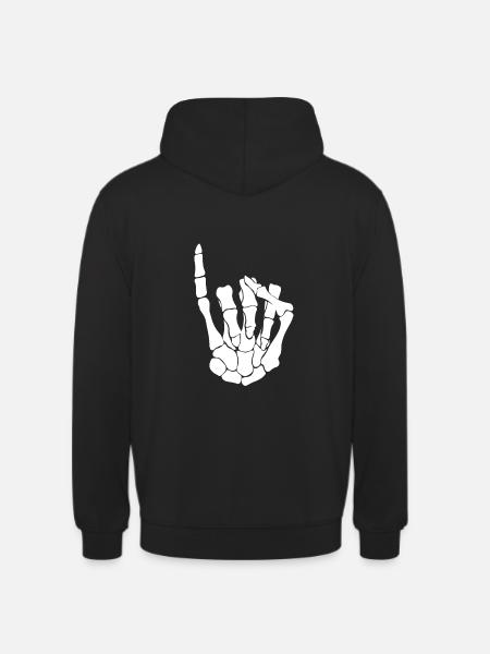 Klenkes Skelett weiß - Unisex Hoodie - Schwarz