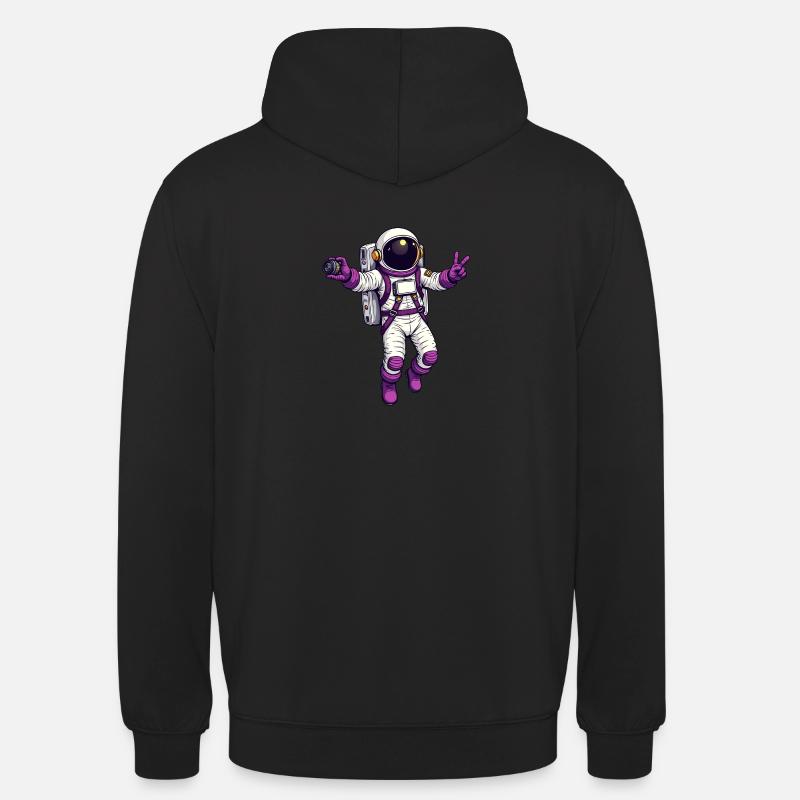 Atronaute avec caméra - Sweat-shirt à capuche unisexe - noir