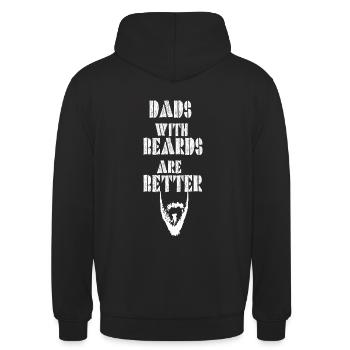 Dads with Beards are better gift idea - Unisex Hoodie - black - Back - Michal (187cm)