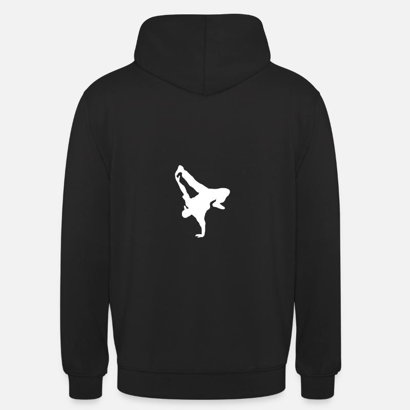 Breakdance Dancer Graphique blanc - Sweat-shirt à capuche unisexe - noir
