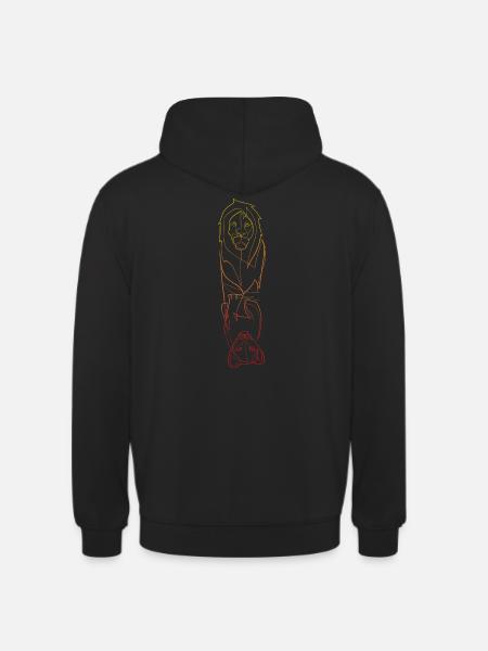 Lion & Lionceau lineart - Unisex Hoodie - black