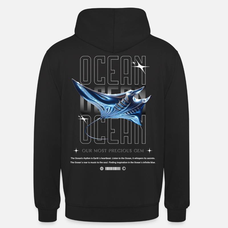 Ocean Manta Kostbarer Schatz - Unisex Hoodie - Schwarz