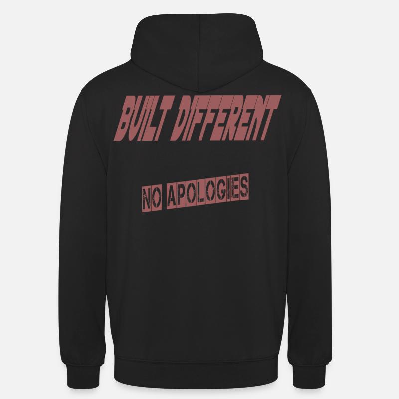 Construit différemment – Aucune excuse | Sweat à capuche unisexe - Sweat-shirt à capuche unisexe - noir