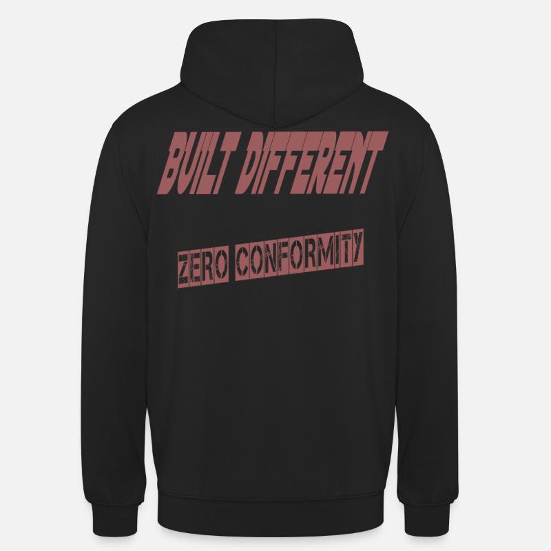 Construit différemment – Conformité nulle | Bold Streetwea - Sweat-shirt à capuche unisexe - noir