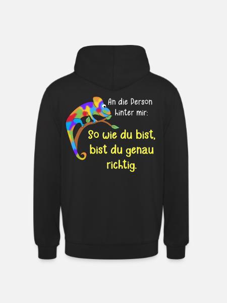 An die Person hinter mir - Unisex Hoodie - Schwarz
