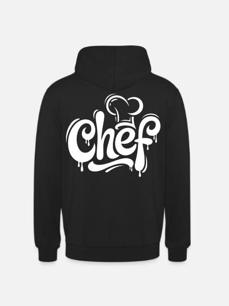 Graffiti Chef Schrift - Unisex Hoodie - Schwarz
