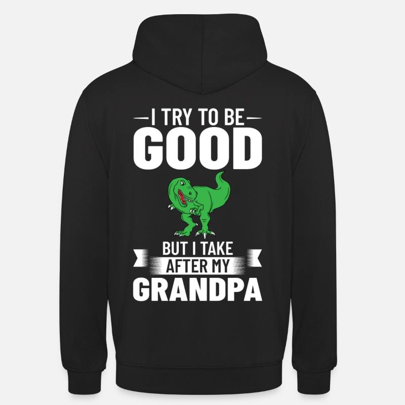 Opa Dinosaurier Großvater Saurus Opasaurus - Unisex Hoodie - Schwarz