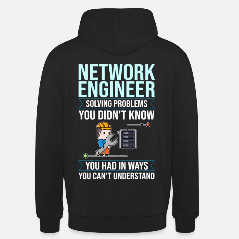 Netzwerkingenieur Network Engineer Computer - Unisex Hoodie - Schwarz