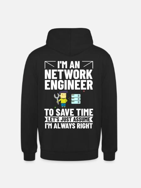 Netzwerkingenieur Network Engineer Computer - Unisex Hoodie - black