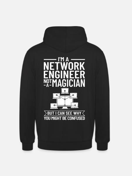Netzwerkingenieur Network Engineer Computer - Unisex Hoodie - Schwarz
