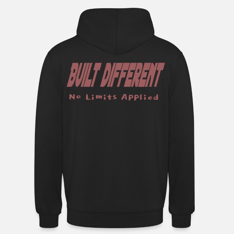 Construit différemment – Aucune limite appliquée - Sweat-shirt à capuche unisexe - noir
