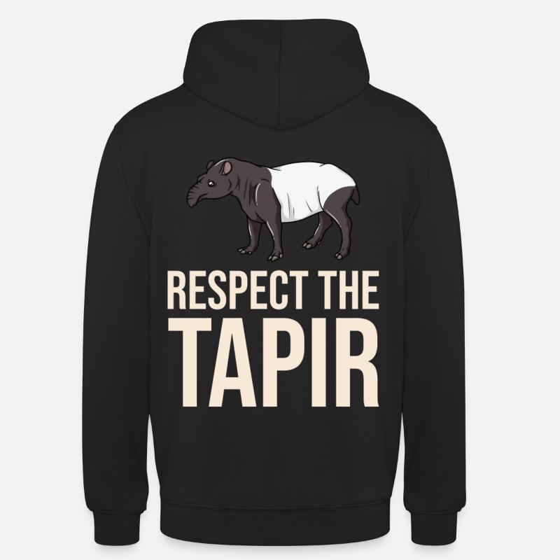 Tapir cheval bébé tapirus malais - Sweat-shirt à capuche unisexe - noir
