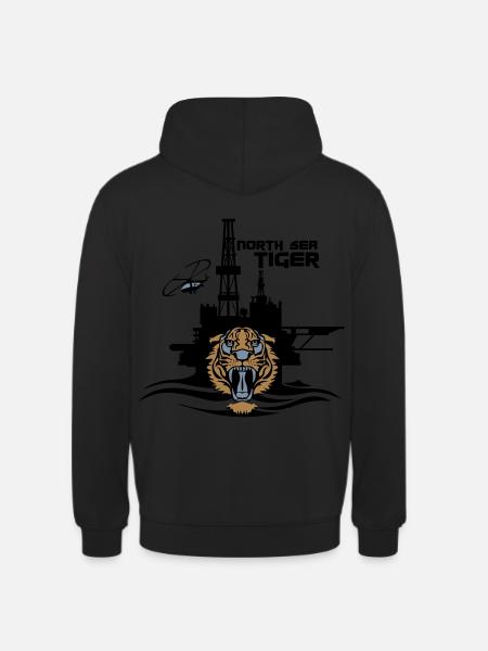 North Sea Tiger Oil Rig Platform Aberdeen - Unisex Hoodie - black