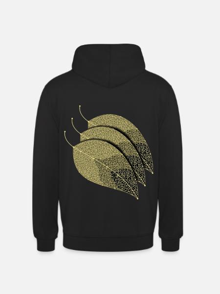 Leaves Decorative - Unisex Hoodie - black