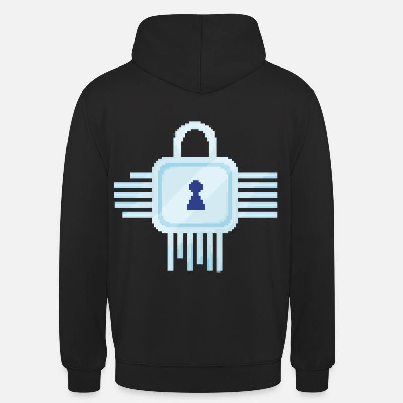 Retro Pixel IT Lock - Unisex Hoodie - black