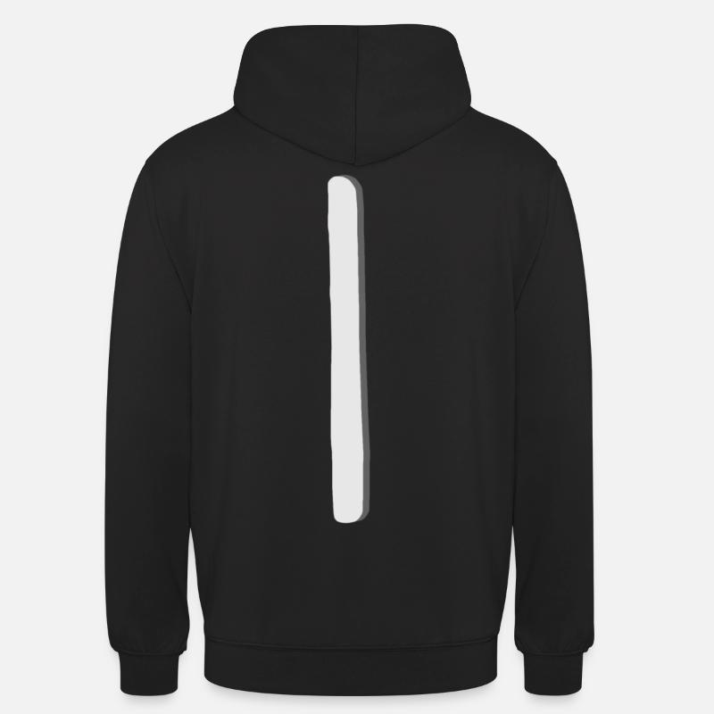 Futhark Runic Alphabet Isa - Unisex Hoodie - black