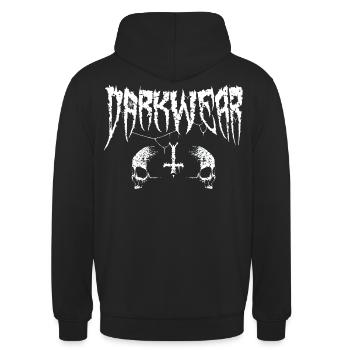 Darkwear - Unisex Hoodie - Schwarz - Hinten - Michal (187cm)