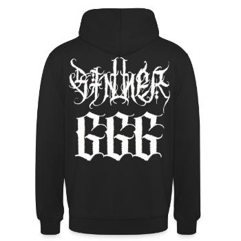 SINNER 666 - Unisex Hoodie - Schwarz - Hinten - Michal (187cm)