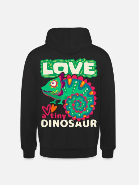 Chameleon, funny saying, little dinosaur - Unisex Hoodie - black