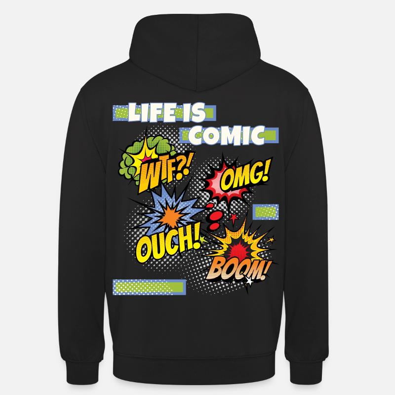 Comic, Comic-Strips, lustiger Spruch Comicstyle - Unisex Hoodie - Schwarz