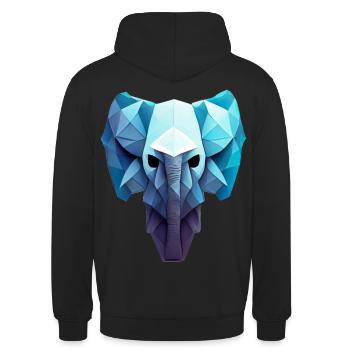Biker werden nicht grau, wir drehen Chrome Rockabi - Unisex Hoodie - Schwarz - Hinten - Michal (187cm)
