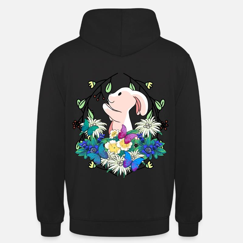 Early Spring Rabbit Easter Nature - Unisex Hoodie - black