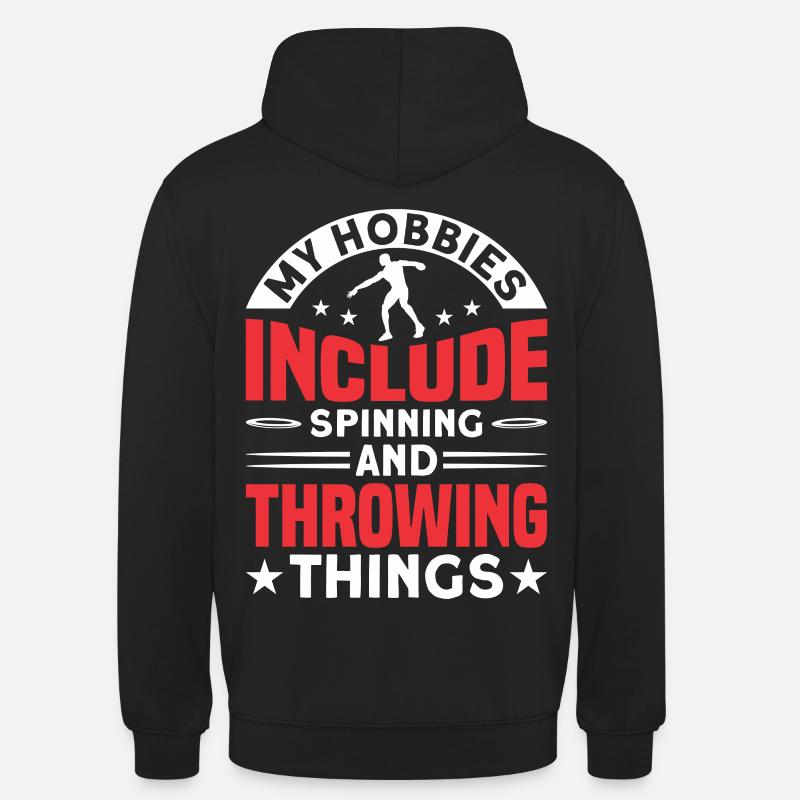 Diskuswurf Diskuswerfer Leichtathletik Diskus - Unisex Hoodie - Schwarz