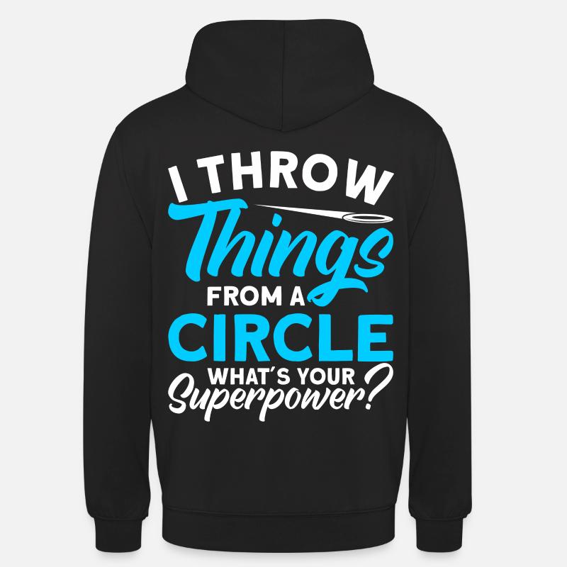 Diskuswurf Diskuswerfer Leichtathletik Diskus - Unisex Hoodie - Schwarz