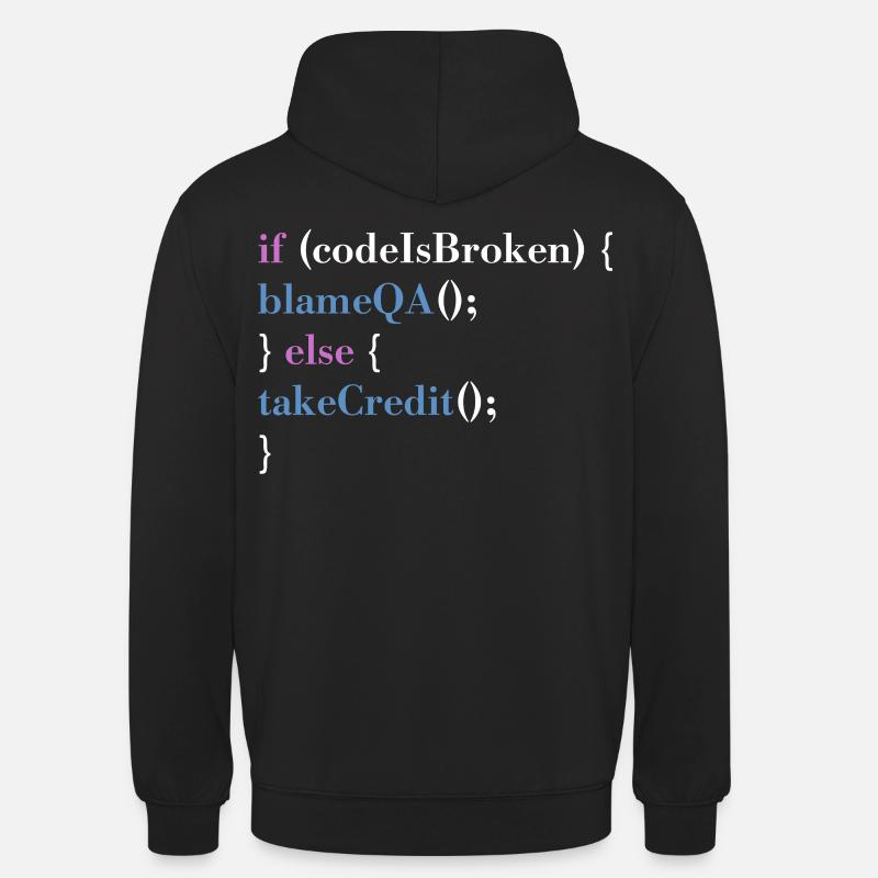 Programmer QA Saying Computer Programming - Unisex Hoodie - Schwarz