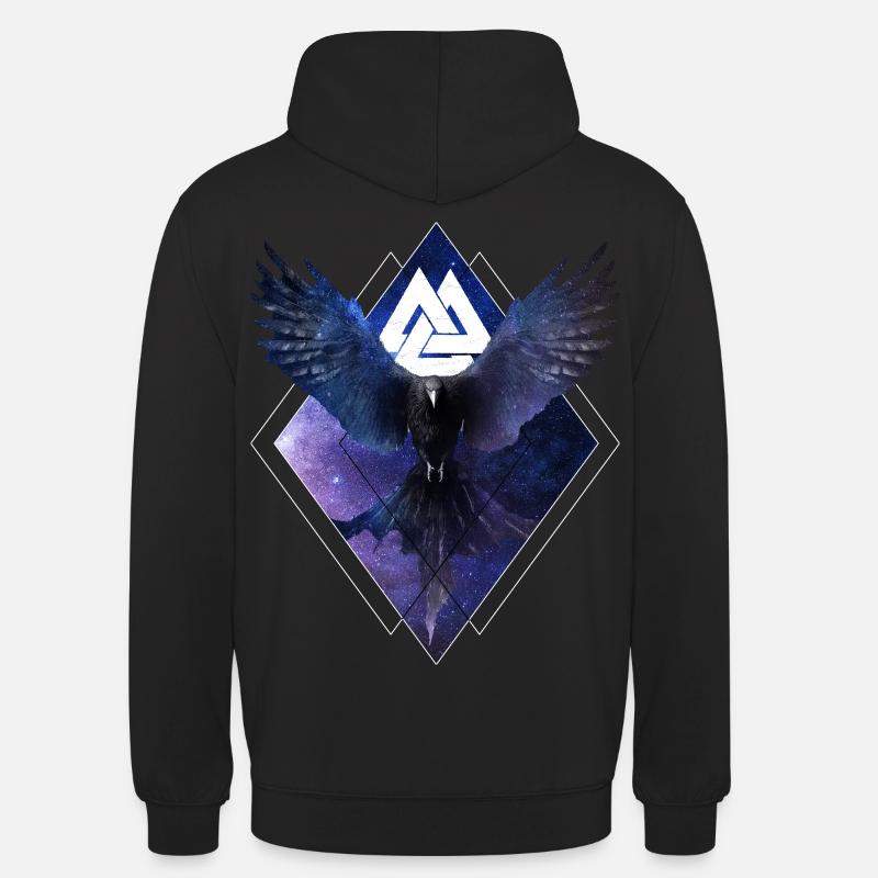 Viking Raven Valknut Valhalla Hugin Munin Galaxy S - Unisex Hoodie - Schwarz