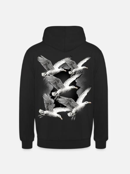 Möwen Möwe Maritim Seevögel - Unisex Hoodie - Schwarz