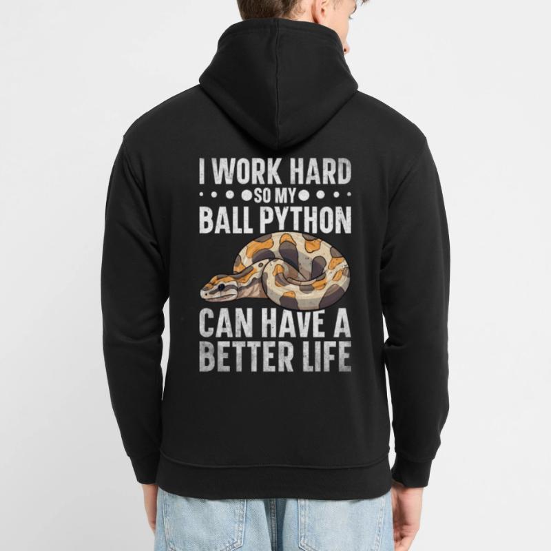Boule de banane Python Herpétologiste Boule de corail Sweat-shirt à capuche unisexe