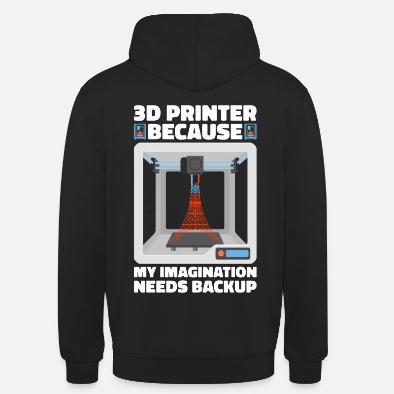 Filament d’imprimante 3D Impression 3D Impression 3D Imprimante 3D - Sweat-shirt à capuche unisexe - noir