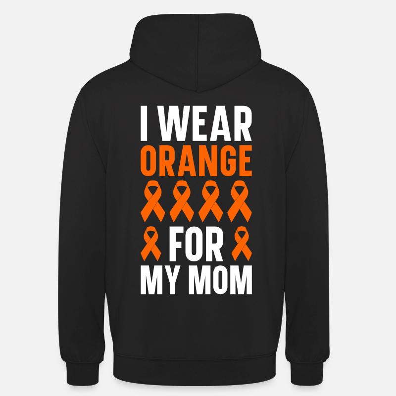 orangeLeukämie Bewusstsein Blutkrebs Bekämpfung - Unisex Hoodie - Schwarz