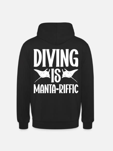 Mantarochen Liebhaber Meerestier Teufelsrochen - Unisex Hoodie - Schwarz