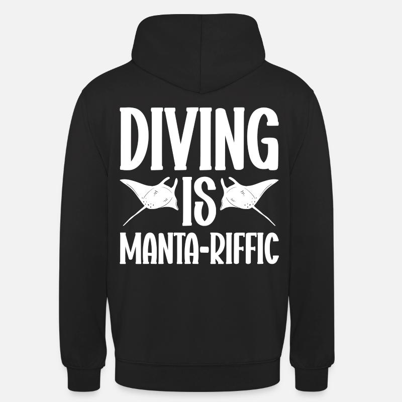 Mantarochen Liebhaber Meerestier Teufelsrochen - Unisex Hoodie - Schwarz