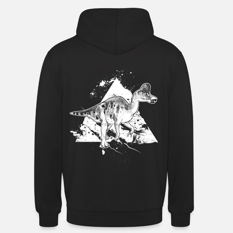 Dinosaurier Dinoliebe Hadrosaurus Urzeit Asteroid - Unisex Hoodie - Schwarz