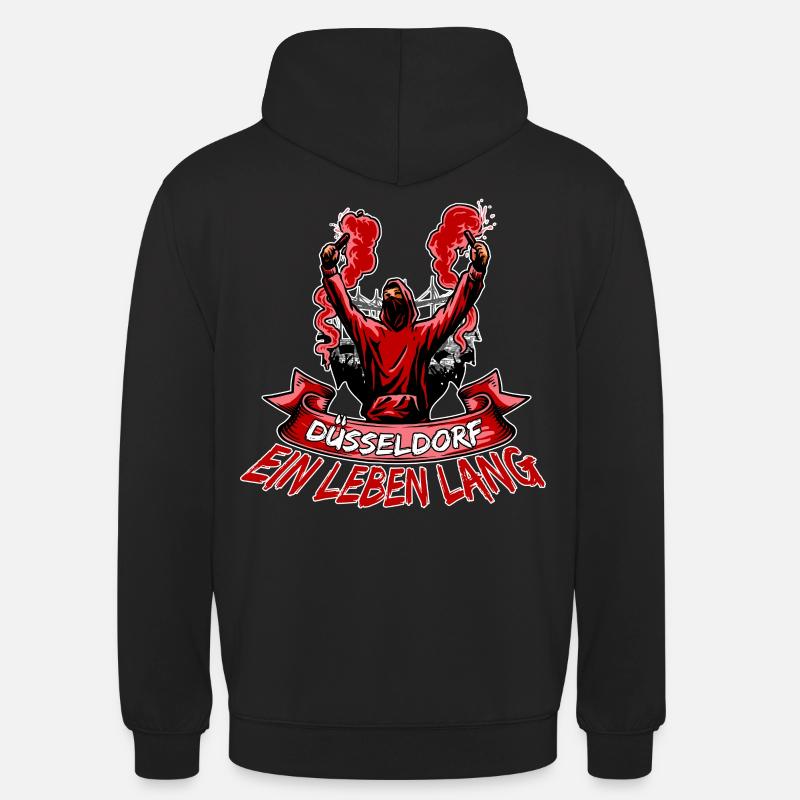 Düsseldorf ein Leben lang - Unisex Hoodie - Schwarz