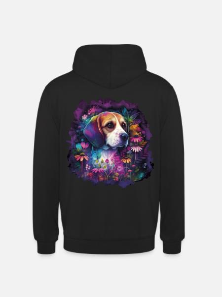 Beagle Beagle Motif Gift - Unisex Hoodie - black