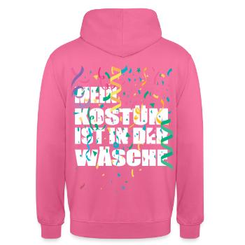 My costume is in the wash Carnival Carnival - Unisex Hoodie - pink - Back - Michal (187cm)