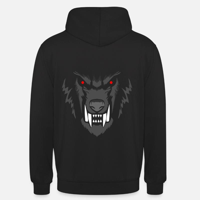 Werewolf Werwolfkopf Werwolf Wolfsmensch - Unisex Hoodie - Schwarz