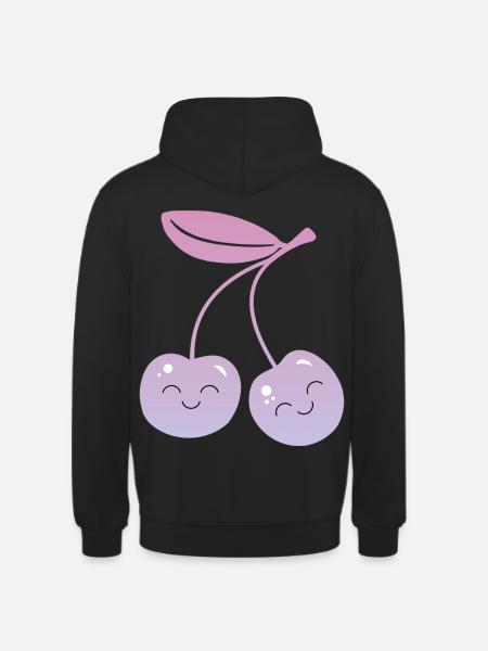 Cherries Kawaii - Unisex Hoodie - black