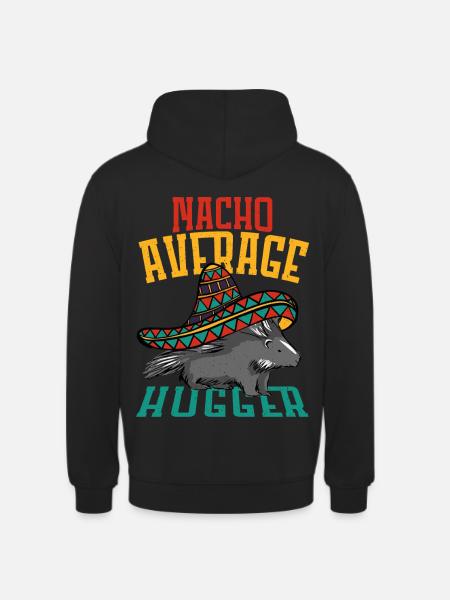 Nacho Average Hugger Porcupine Hedgehog - Unisex Hoodie - black