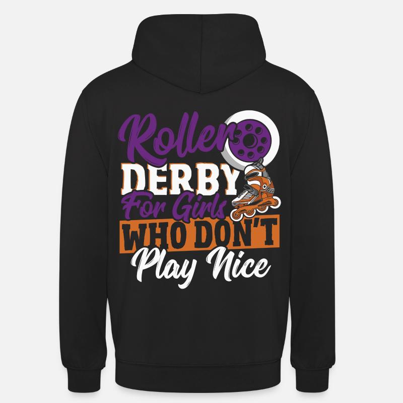 Roller Skating Roller Derby Roller Skating Roller Roller - Sweat-shirt à capuche unisexe - noir