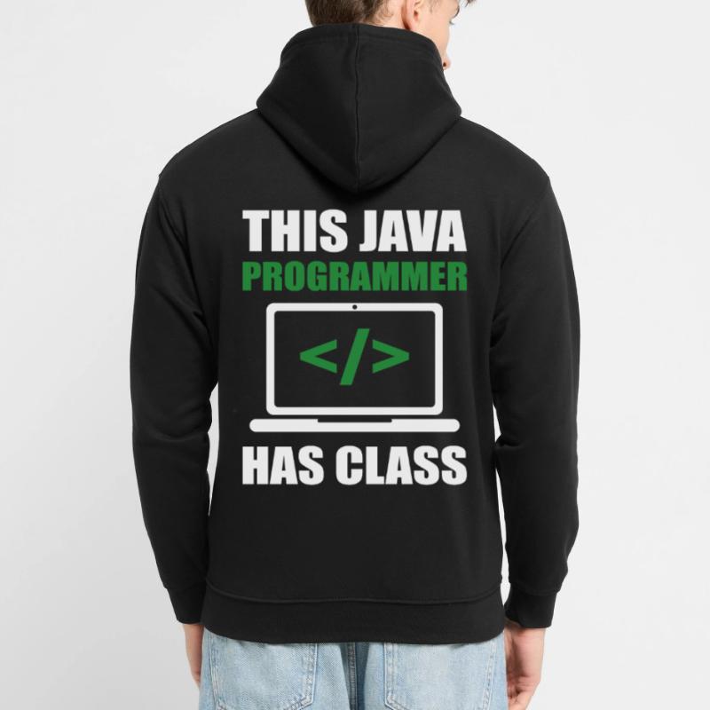 Ce programmeur Java a un codage de programmation de classe Sweat-shirt à capuche unisexe