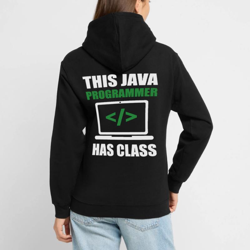 Ce programmeur Java a un codage de programmation de classe Sweat-shirt à capuche unisexe