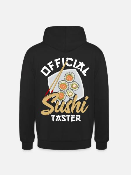 Dégustateur officiel de sushis Sushi Riz Fish Sashimi - Sweat-shirt à capuche unisexe - noir