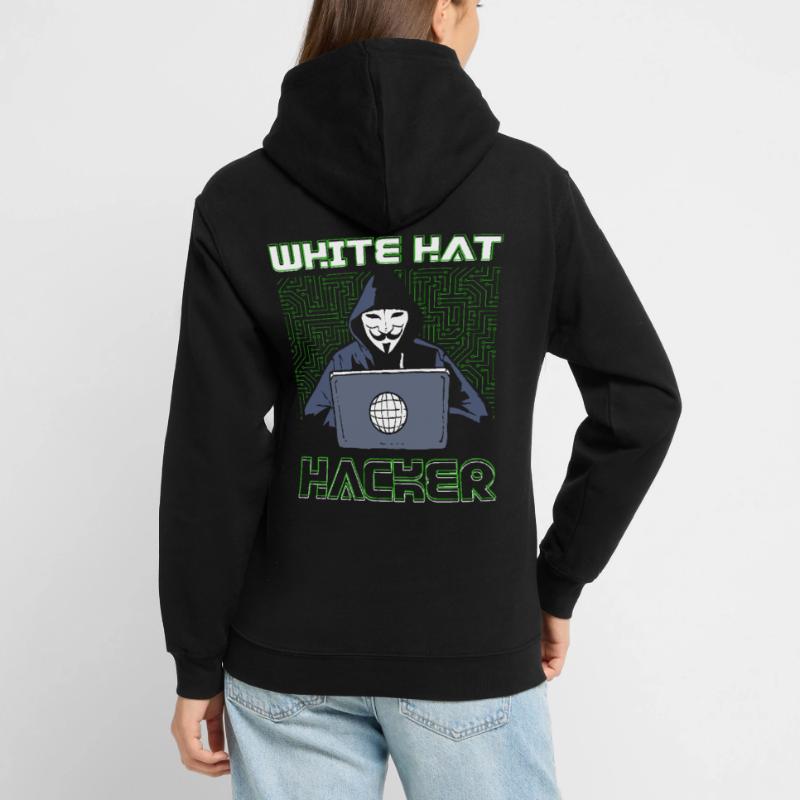 White Hat Hacker Hacking Programmation Dark Net Sweat-shirt à capuche unisexe